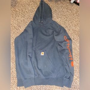 Carhartt Blue + Orange Hoodie!